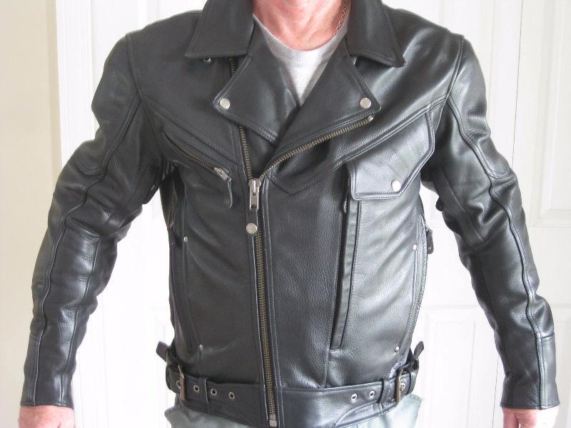 Leather motorcycle Jacket Size 42 Brand New