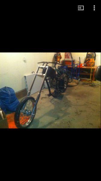 Kraftech softail rolling chassis custom chopper