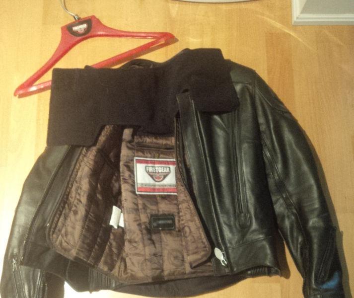 Women's First Gear full leather motorcycle jacket - sz 32