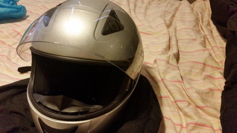 Full-Face Helmet - Silver - Size L