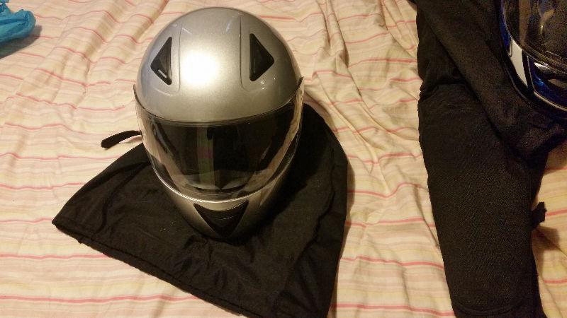 Full-Face Helmet - Silver - Size L