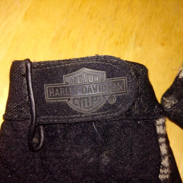 HARLEY DAVIDSON BLACK MESH GLOVES SIZE LARGE - LIKE NEW