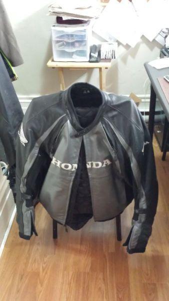 kevlar leather certified honda jacket