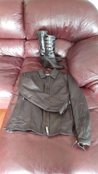 Ladies Motorcycle Jacket and Boots