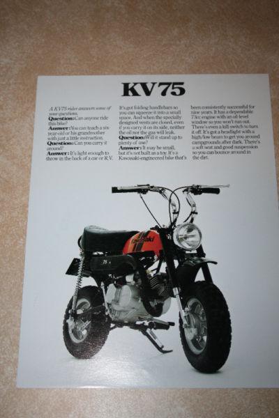 NOS Kawasaki Minibike brochure