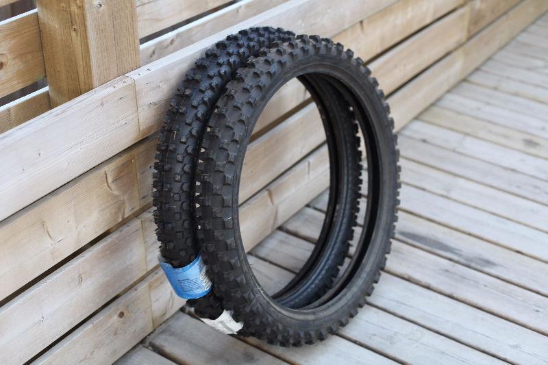 Two Front dirt bike tires NEW Kenda Millville and Michelin
