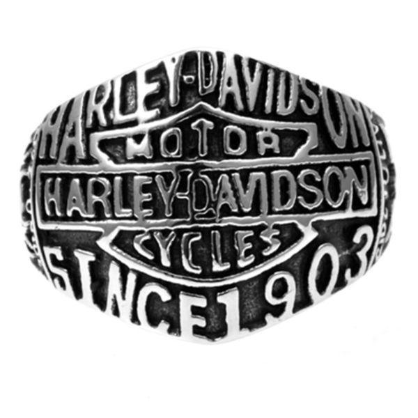 Vintage Stainless Steel Motor Biker Ring Live to Ride Eagle Skul