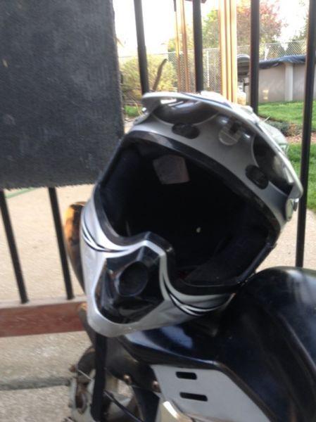 Pocket bike + jr helmet