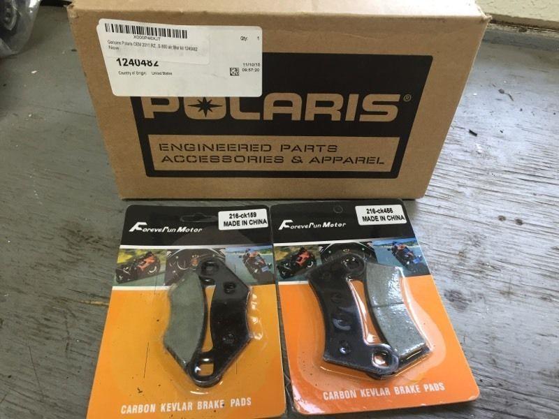 Polaris Rzr Air Filter & Brake Pads