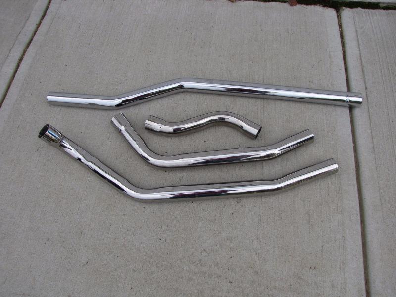 Chrome exhaust, various lengths, for custom exhaust applications