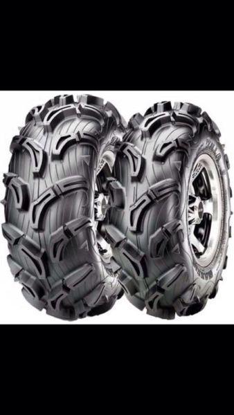 Maxxis Zilla ATV tire set 26x9x12 + 26x11x12 new quad tires