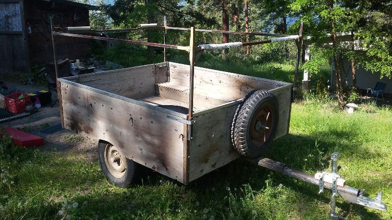 Trailer with boat rack