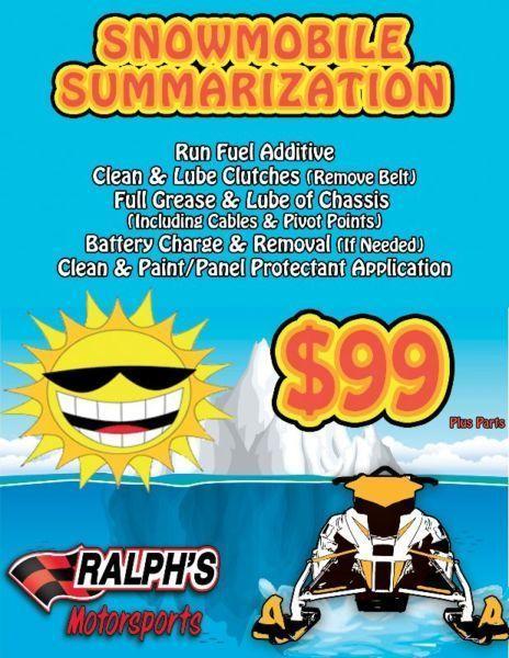 Snowmobile Summarization - $99 @ Ralph's Motorsports