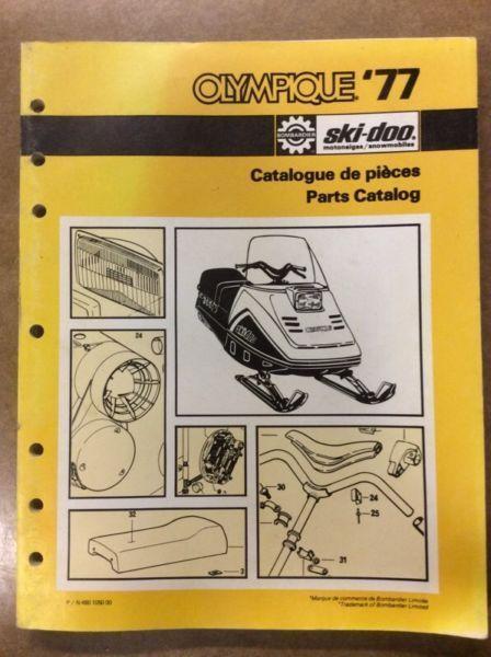 SKI-DOO 77 OLYMPIQUE PART MANUAL