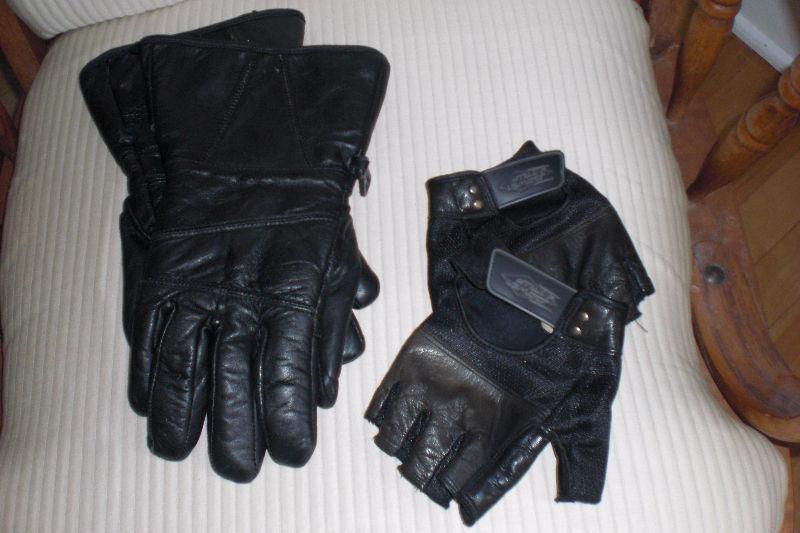 2 pair Harley-Davidson motorcycle gloves