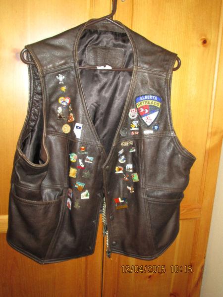 2 LARGE HEAVY DUTY MOTORCYCLE VESTS