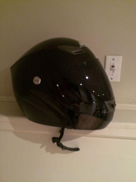 Black Shox Modular Helmet /w Black Tinted Visor