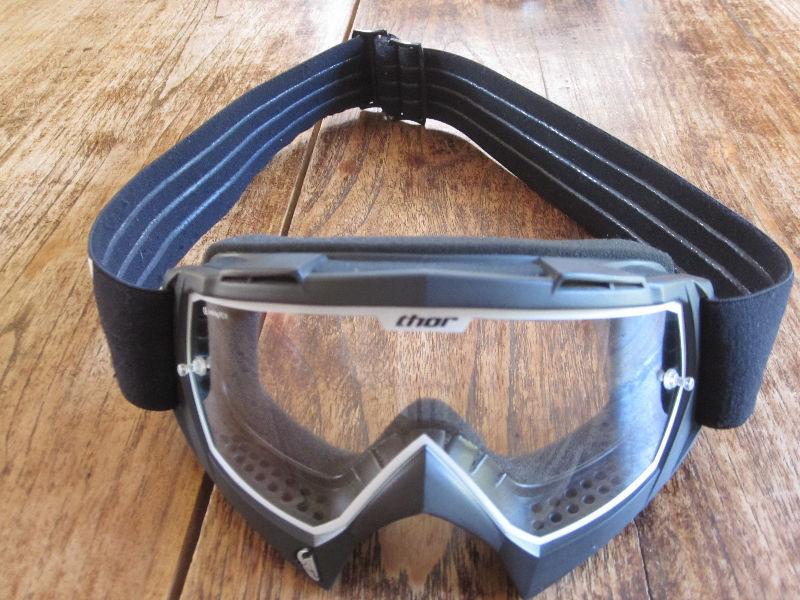 Thor Enemy Motocross Goggles (Youth) and Thor Motocross Gloves (