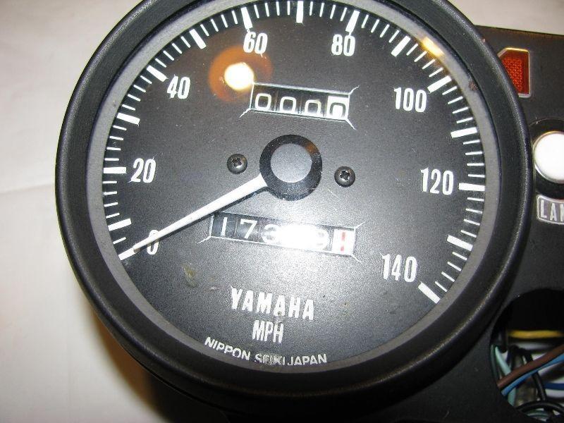 Yamaha TX 750 Gauges, speedometer, tachometer, nice