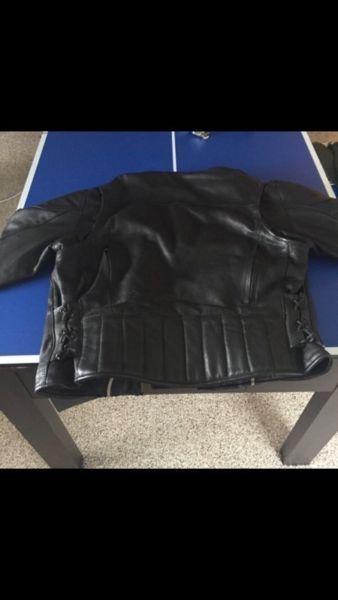 **Mint Condition Leather Motorcycle Jacket**
