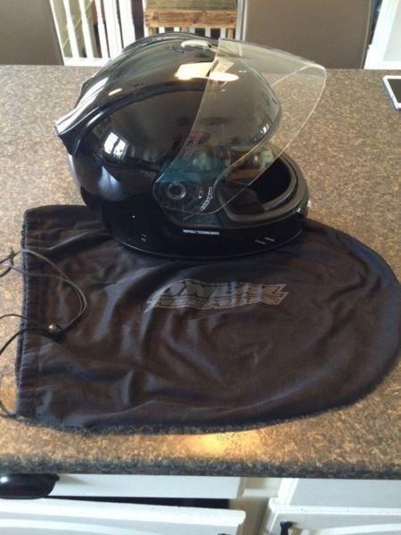 Snell M2000 Black Motorcycle helmet with face shield