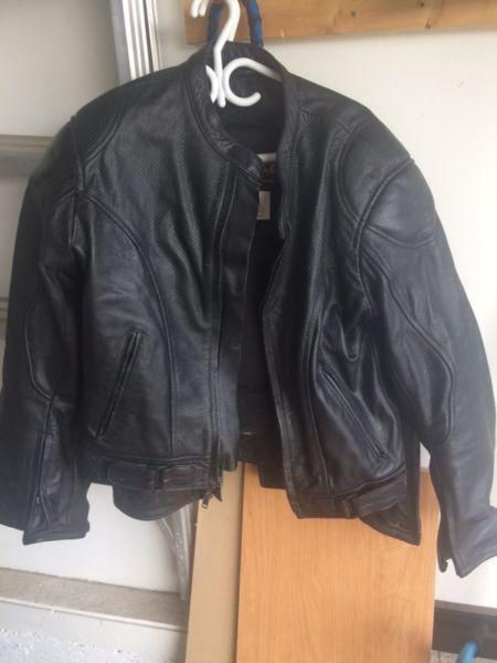 Mens leather motorcycles jacket