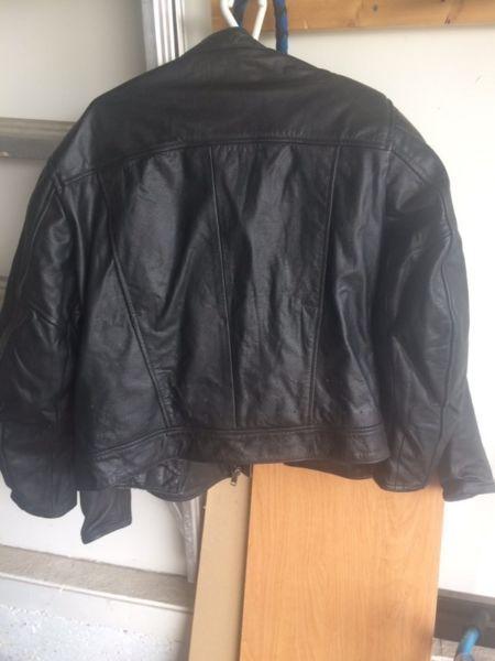 Mens leather motorcycles jacket