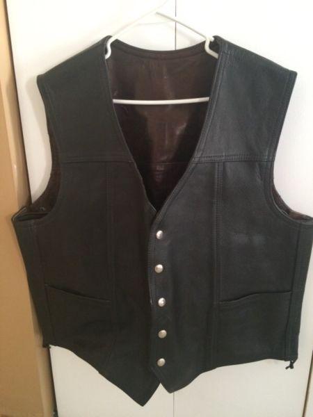Leather Motorcycle Vest For Sale