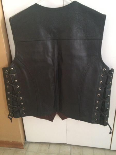 Leather Motorcycle Vest For Sale
