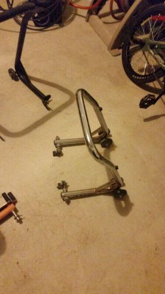 2 Front and 1 Rear Motorcycle Stands, OBO
