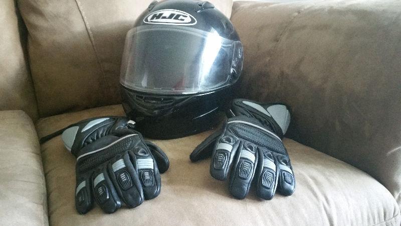 Ladies Helmet and Riding Gloves