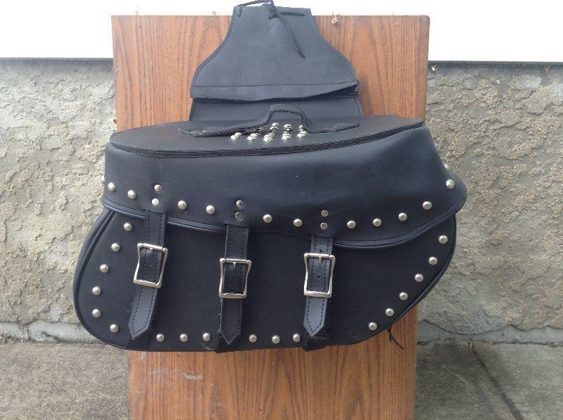 Old School Leather Saddlebags