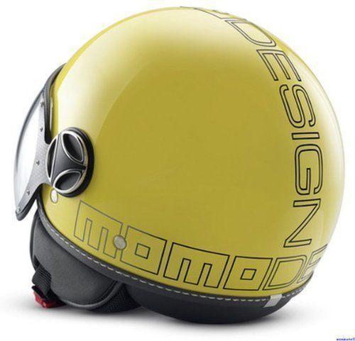MOMO FGTR Glam Yellow Scooter Helmet - Medium