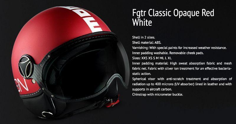 MOMO FGTR Matte Red Scooter Helmet - Small