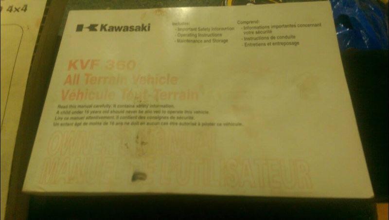 Kawasaki ATV Service manual & Owners manual