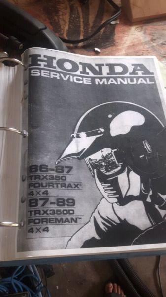 1986 honda try foreman 350 complete service manual
