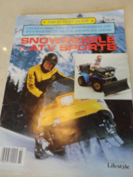 Vintage 1989 Snowmobile & ATV Buyers Guide Magazine