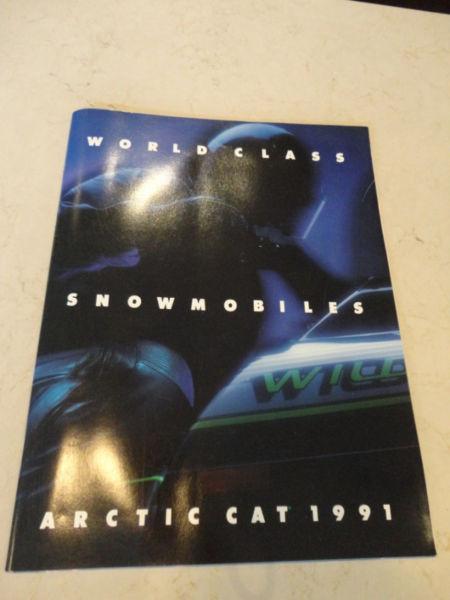 Vintage 1991 Arctic Cat Sales Brochure the Whole Sled Lineup