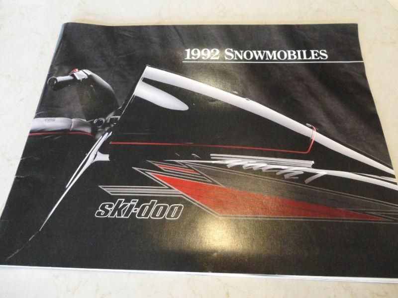 Vintage 1992 Ski-Doo Snowmobile Sales Brochure -The whole lineup
