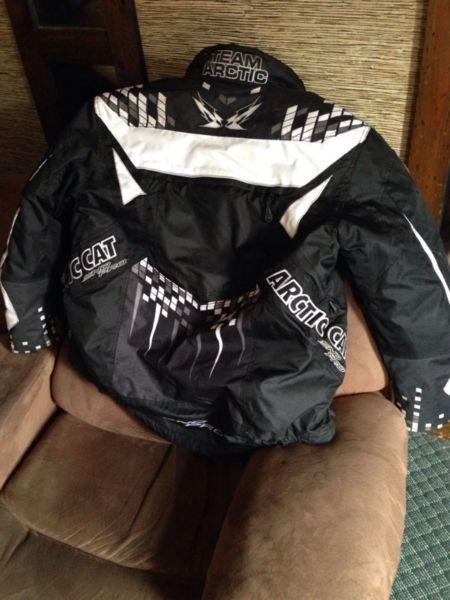 Snowmobile gear, pants jacket and down insulated liner