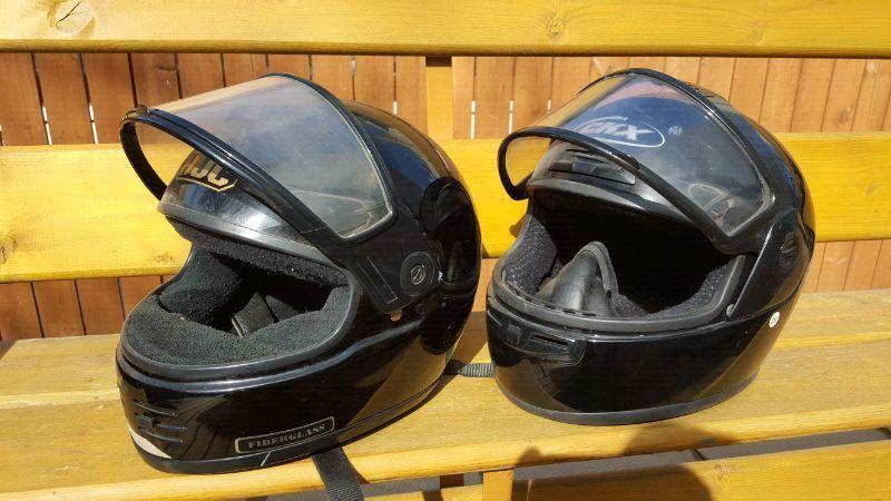 Snowmobile helmets hjc and ckx