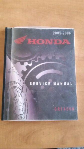 2005-2006 Honda CRF450R Service Manual