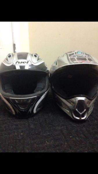 Dirt biking helmets