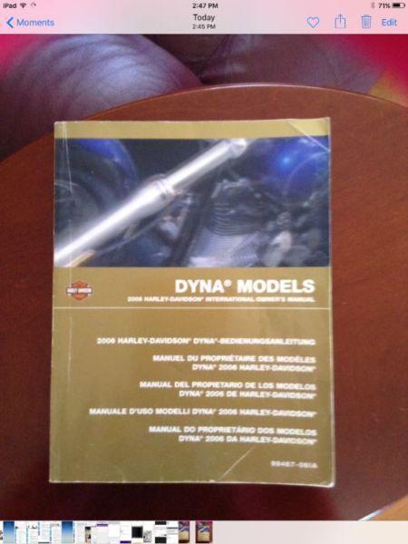 2006 SERVICE MANUAL DYNA MODELS and OWNER'S MANUAL DYNA MODEL
