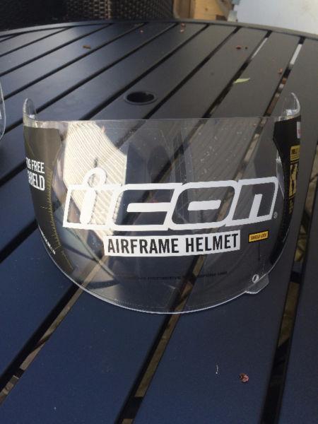 Brand new Icon Pro shield and Optics shield for helmet