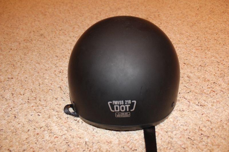 Motorcycle half helmet matte black