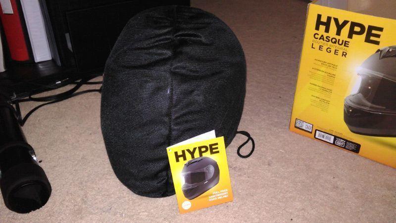 VCAN Hype Classic Matte black large moto helmet