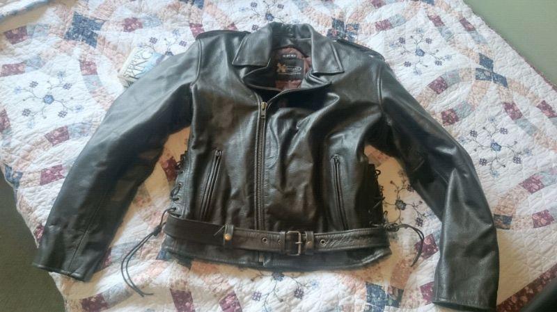 New men's motorcycle leather jacket