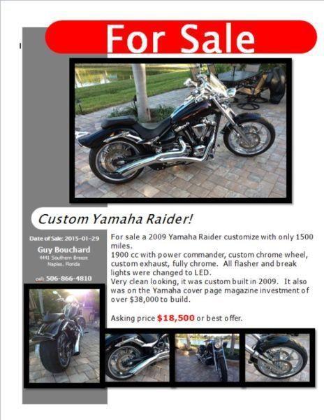 2009 custom yamaha raider