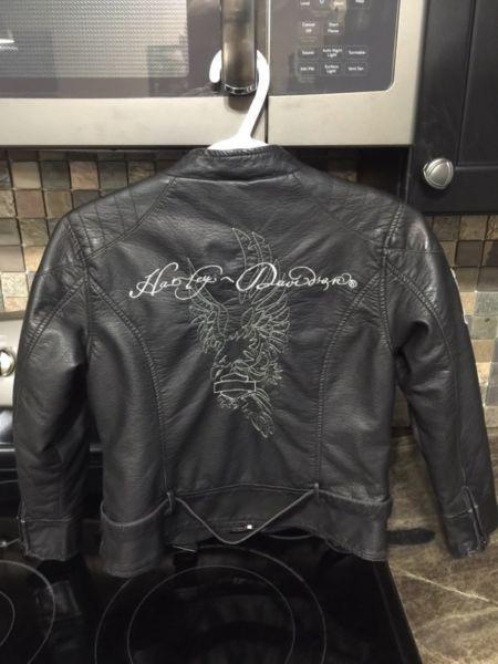 Little girls genuine Harley Davidson leather jackets